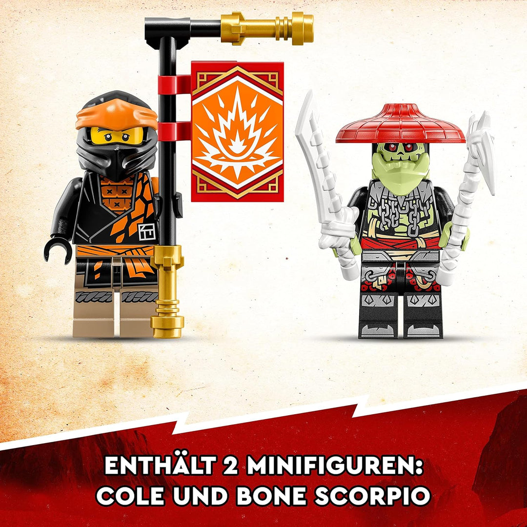 LEGO NINJAGO Coles Erddrache EVO, Spielzeug zum Sammeln mit aufrüstbarem Drachen & Skorpion-Figur so
