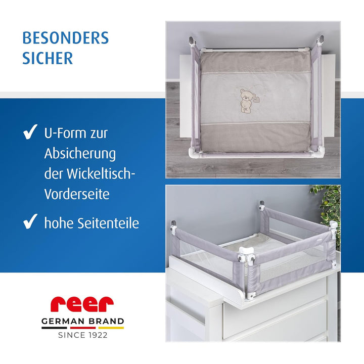 reer Wickeltisch-Absturzsicherung | U-förmige Wickeltisch-Sicherung | mit hohen Seitenteilen | prakt