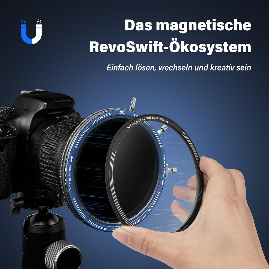 H&Y Cinematic Portrait Kit RevoRing Mark II 67-82mm VND (ND3-1000) Neutraldichtefilter & CPL Zirkula