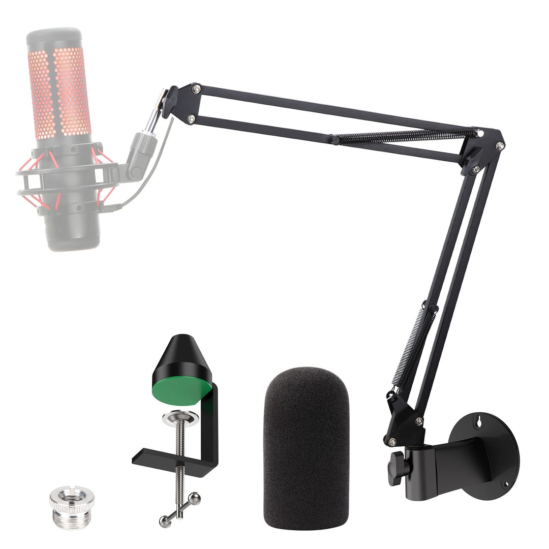 YOUSHARES Mikrofon Arm, Mikrofonarm HyperX QuadCast, Mikrofon Wandhalterung, Metall Tisch Mounting K