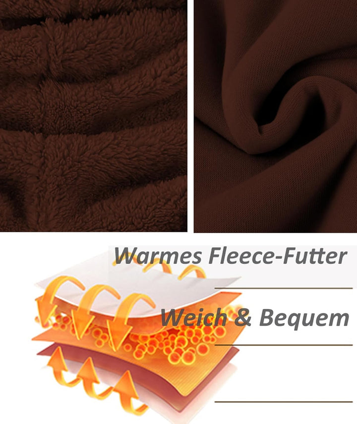 SwissWell Hoodies Herren Gefütterte Sweatjacke mit Kapuze Winter Jacke Reissverschluss Warmer Fleece