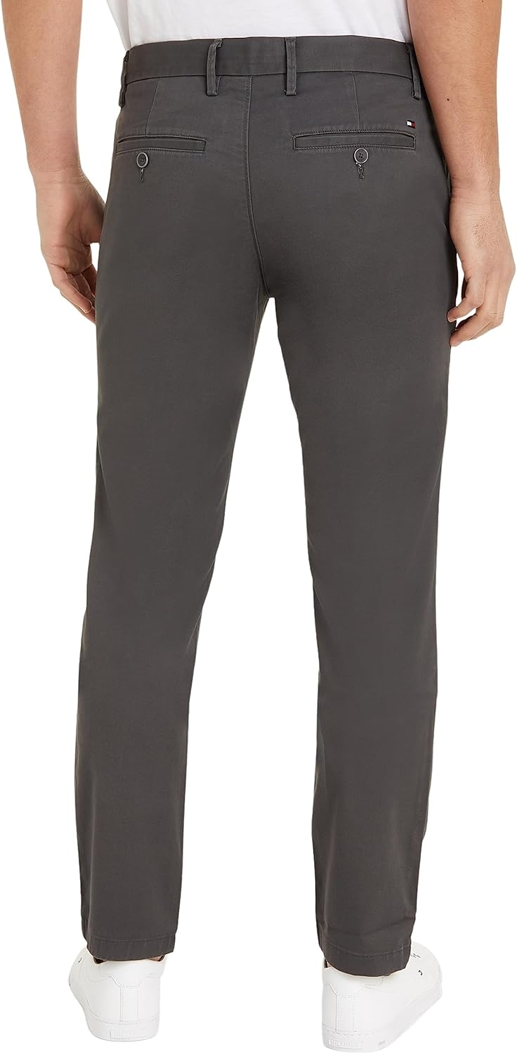 Tommy Hilfiger Herren Hose Core Bleecker 1985 Pima Cotton Chino 28W / 30L Grey (Dark Ash), 28W / 30L