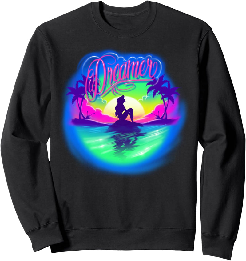 Disney The Little Mermaid Ariel Dreamer Sunset Silhouette Sweatshirt