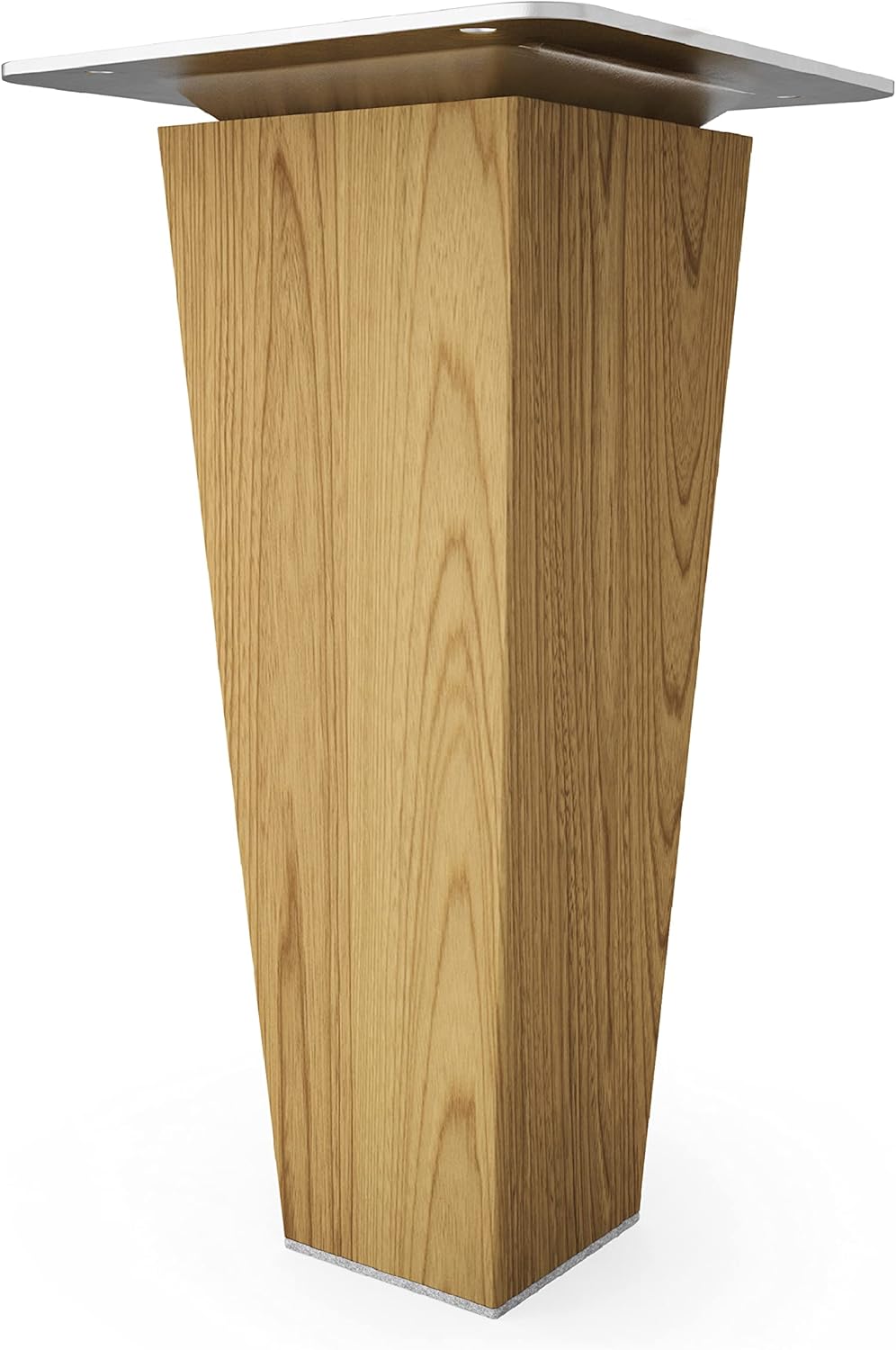Sossai® Holz-Tischbeine - Clif Square | Öl-Finish | Höhe: 12 cm | HMF3 | eckig, konisch (gerade Ausf