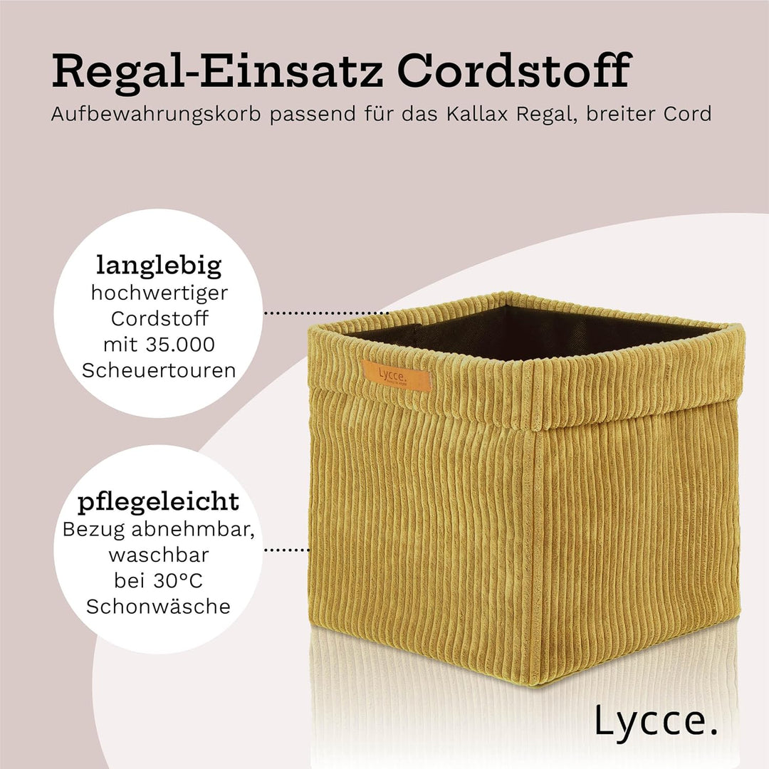 Kallax Boxen Cord 2er Set| Kallax Einsatz 33 x 33 x H31 cm | Aufbewahrungsbox mit entfernbarem Cord-