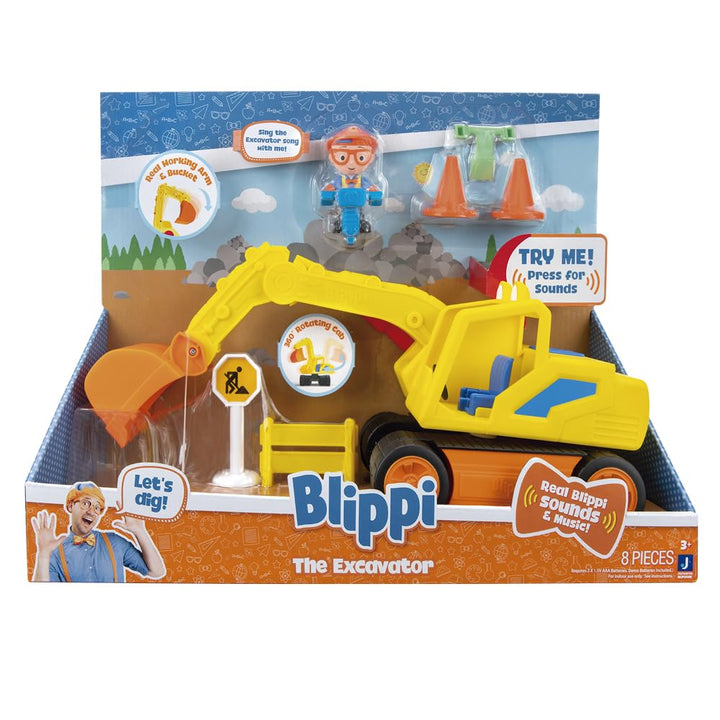 Blippi BLP0095 EA Bagger, Gelb Blippi Bagger, Blippi Bagger