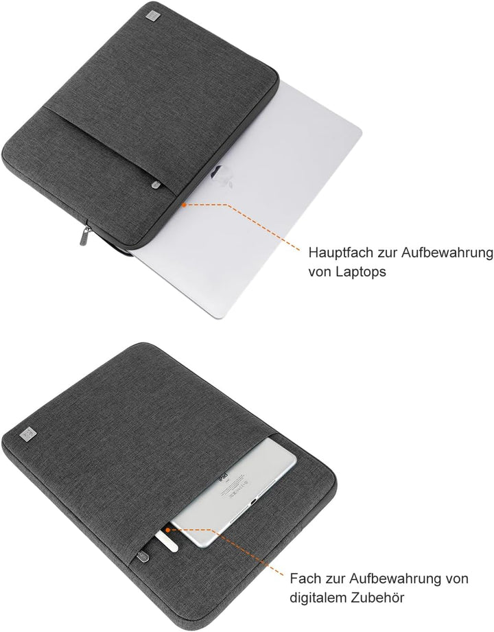 DOMISO 17 Zoll Wasserdicht Laptop Sleeve Case Notebook Hülle Schutzhülle Tasche Laptoptasche Schutza