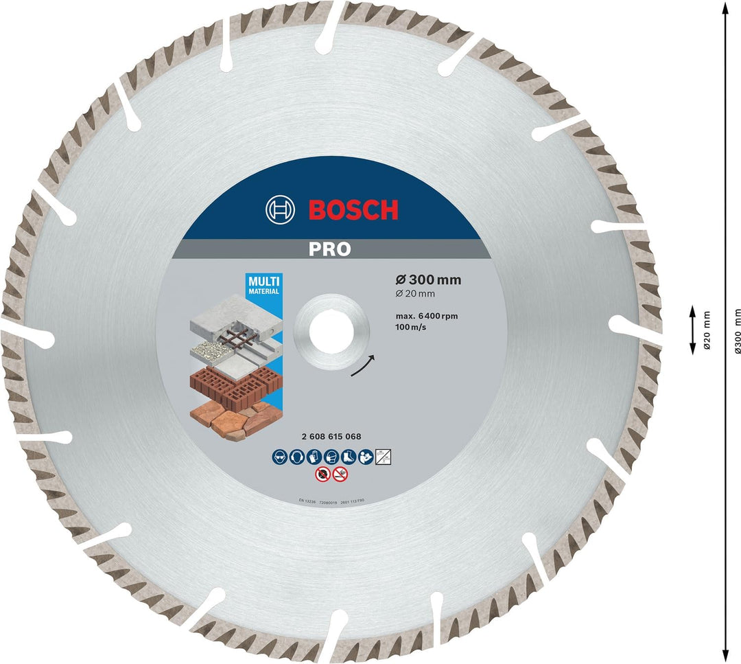Bosch Professional 1x Diamanttrennscheibe Standard for Universal (Beton und Mauerwerk, 300 x 20,00 m