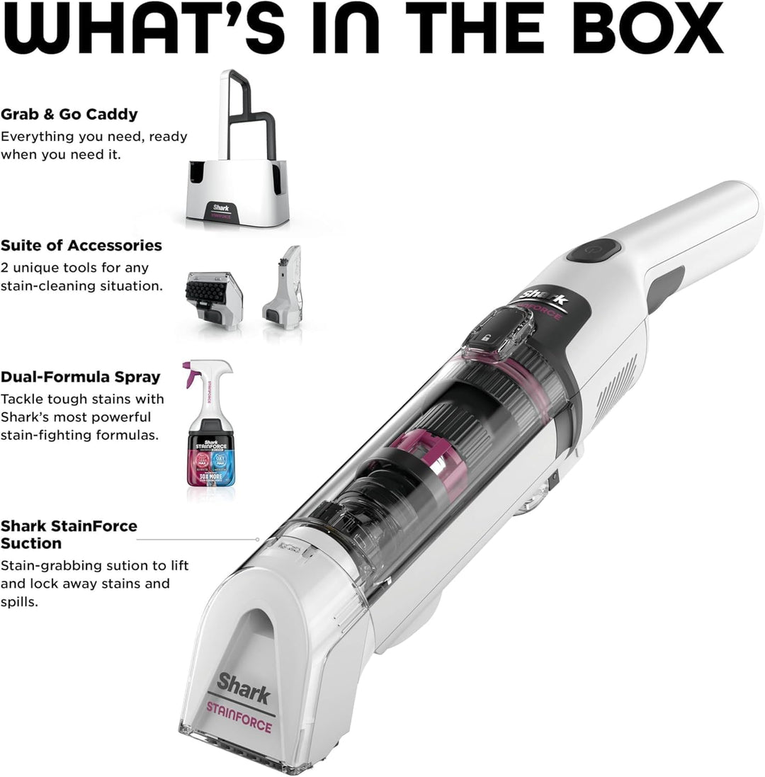 Shark StainForce HX100UKT Kabelloser Fleckenreiniger, leicht, tragbar, Flecken- und Geruchsbeseitige