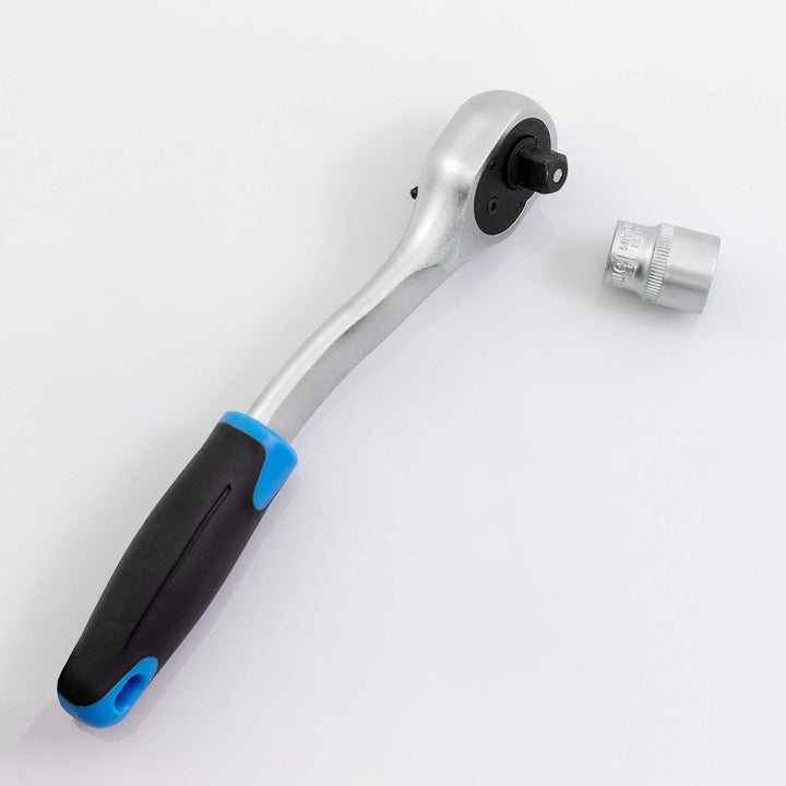 Karcher Steckschlüsselsatz 24-teilig 3/8" - hochwertiger Ratschenkasten mit Werkzeug aus Chrom Vanad