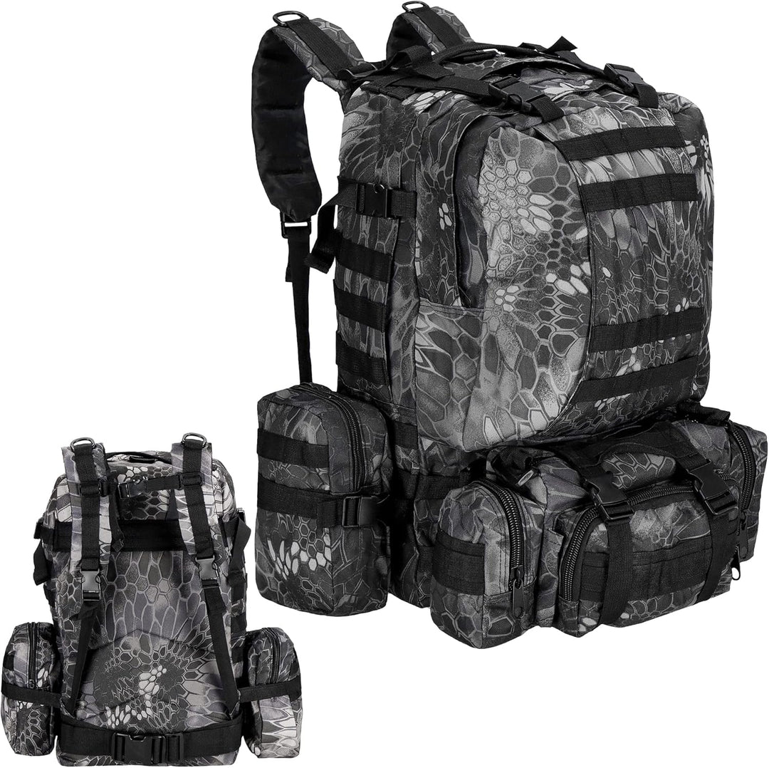 SPRINGOS Rucksack Cityrucksack Outdoor-Rucksack Trekkingrucksack Camping Reissverschlusstaschen Grau