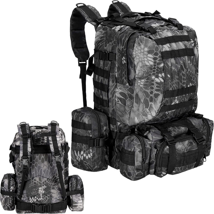 SPRINGOS Rucksack Cityrucksack Outdoor-Rucksack Trekkingrucksack Camping Reissverschlusstaschen Grau