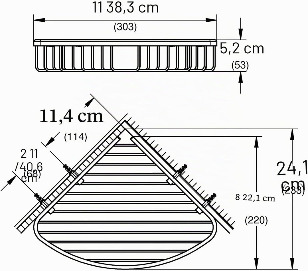 GROHE Start Cosmopolitan - Seifenkorb (Material: Metall, für Eckmontage, inkl. Schrauben und Dübel),