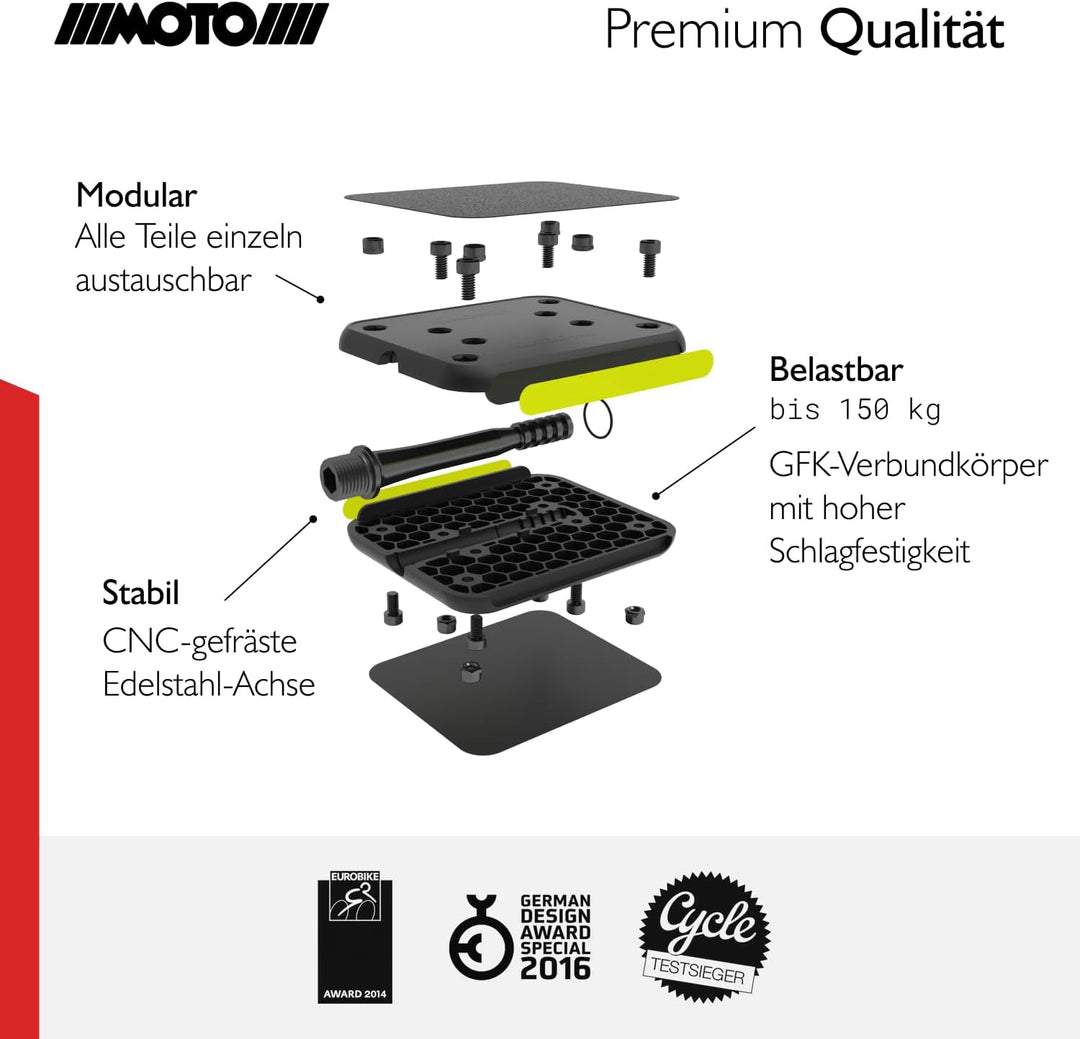 MOTOBICYCLES Plattform Pedale Urban Reflex, City Pedale Mit Verstellbaren Pedal-Breiten, Mit Bunten