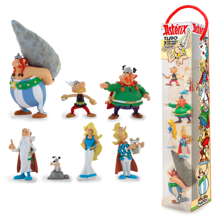 Plastoy SAS 70385 - Asterix Dorfbewohner - Tube (7 Figuren), Mulitcolor Einzigartig Single, Einzigar