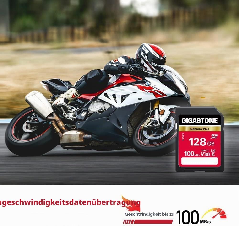 Gigastone SDXC-Speicherkarte, 128 GB, 2 Karten, Primärserie, Geschwindigkeit 80 MB/s, kompatibel mit