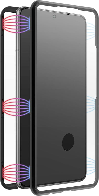 Black Rock - Hülle 360 Grad Glass Case Passend für Samsung Galaxy S21 FE 5G I Handyhülle, Magnet Ver