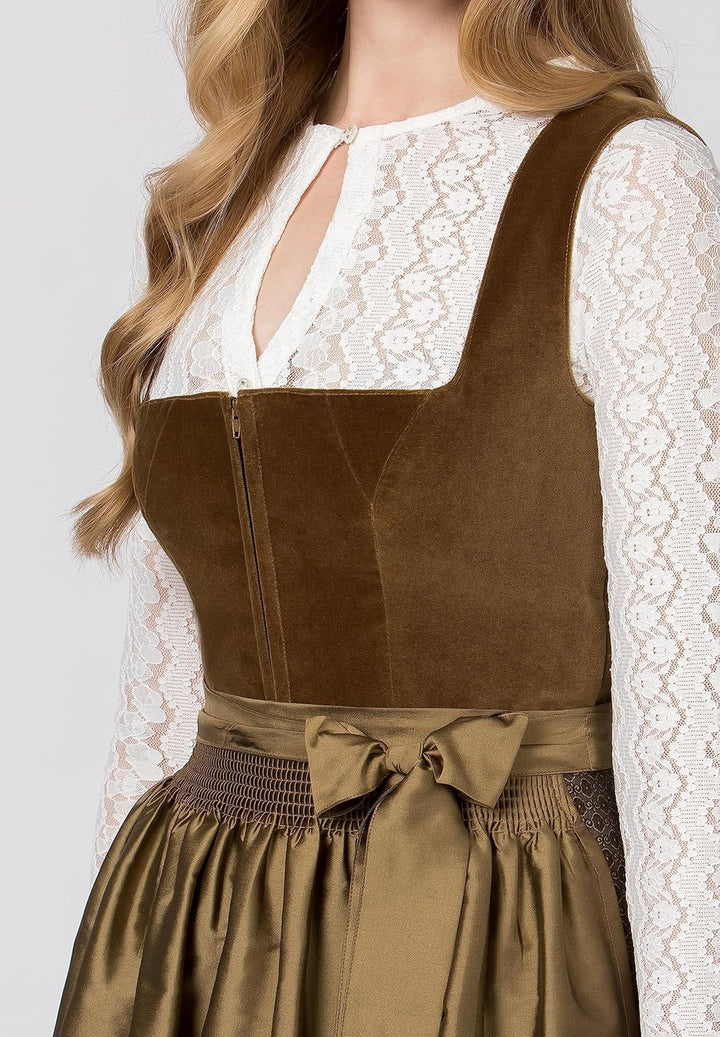 Stockerpoint Damen Dirndl Isola Kleid für besondere Anlässe 38 Olive, 38 Olive
