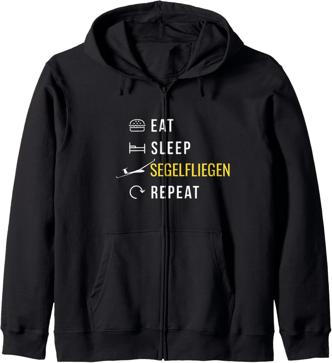 Segelflieger Windenstart Thermik Geschenk Kapuzenjacke