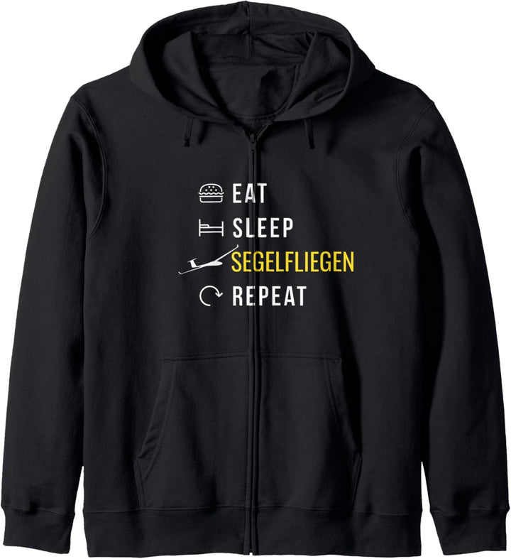 Segelflieger Windenstart Thermik Geschenk Kapuzenjacke