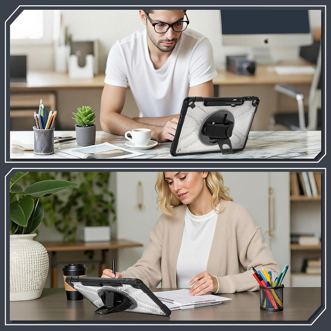 Fintie Hülle für Microsoft Surface Pro 12 Zoll 1. Edition (2025), 360° Drehbare Ständer und Handgurt