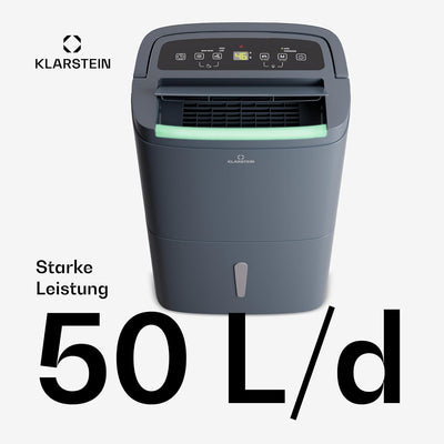 Klarstein Luftentfeuchter Elektrisch bis 55m2, Smart Luftentfeuchter für Wohnung, Bad & Keller, Luft