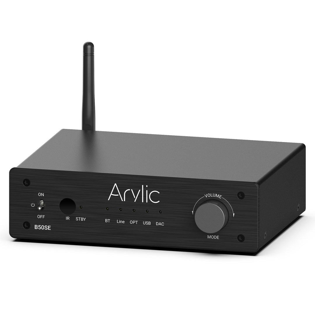 Arylic B50 SE Bluetooth Stereoanlage Audio Verstärker Receiver 2.0 Kanal 50W x 2 mit Subwoofer Ausga
