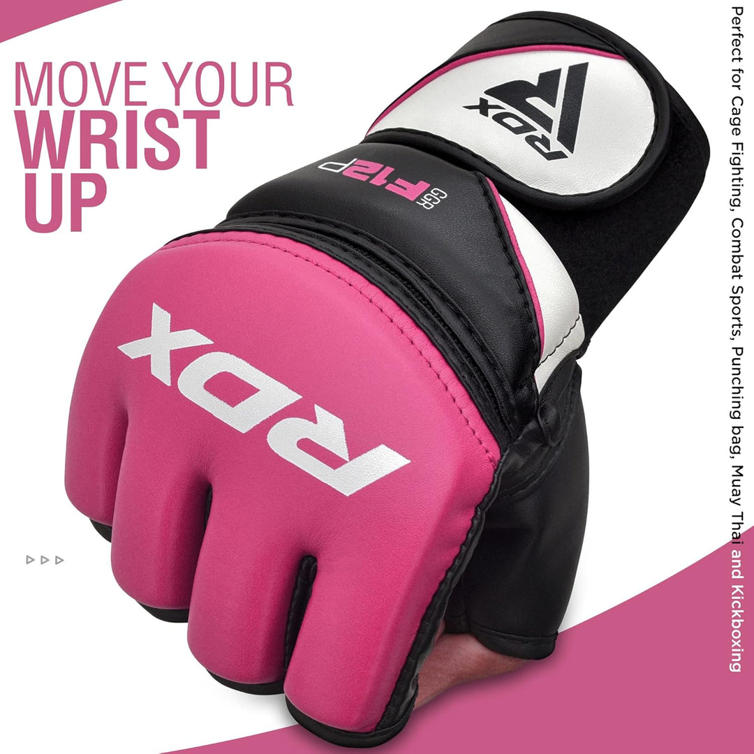 RDX Profi MMA Handschuhe Grappling Sparring Training, Maya Hide Leder, Kickboxen Kampfsport Gepolste
