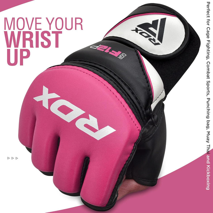 RDX Profi MMA Handschuhe Grappling Sparring Training, Maya Hide Leder, Kickboxen Kampfsport Gepolste