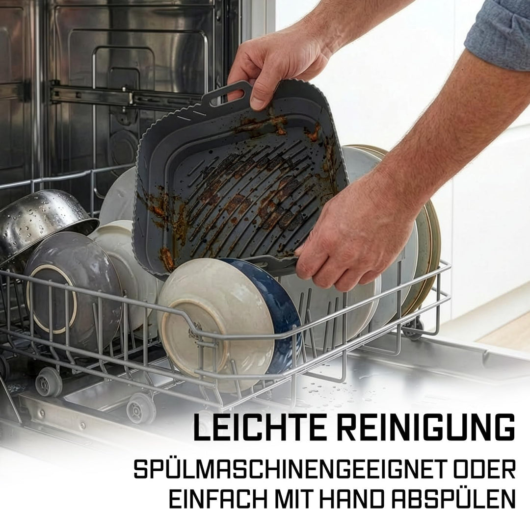 GOURMETmaxx Silikonform Heissluftfritteuse 4L - ideales Airfryer Zubehör | Heissluftfritteuse Zubehö