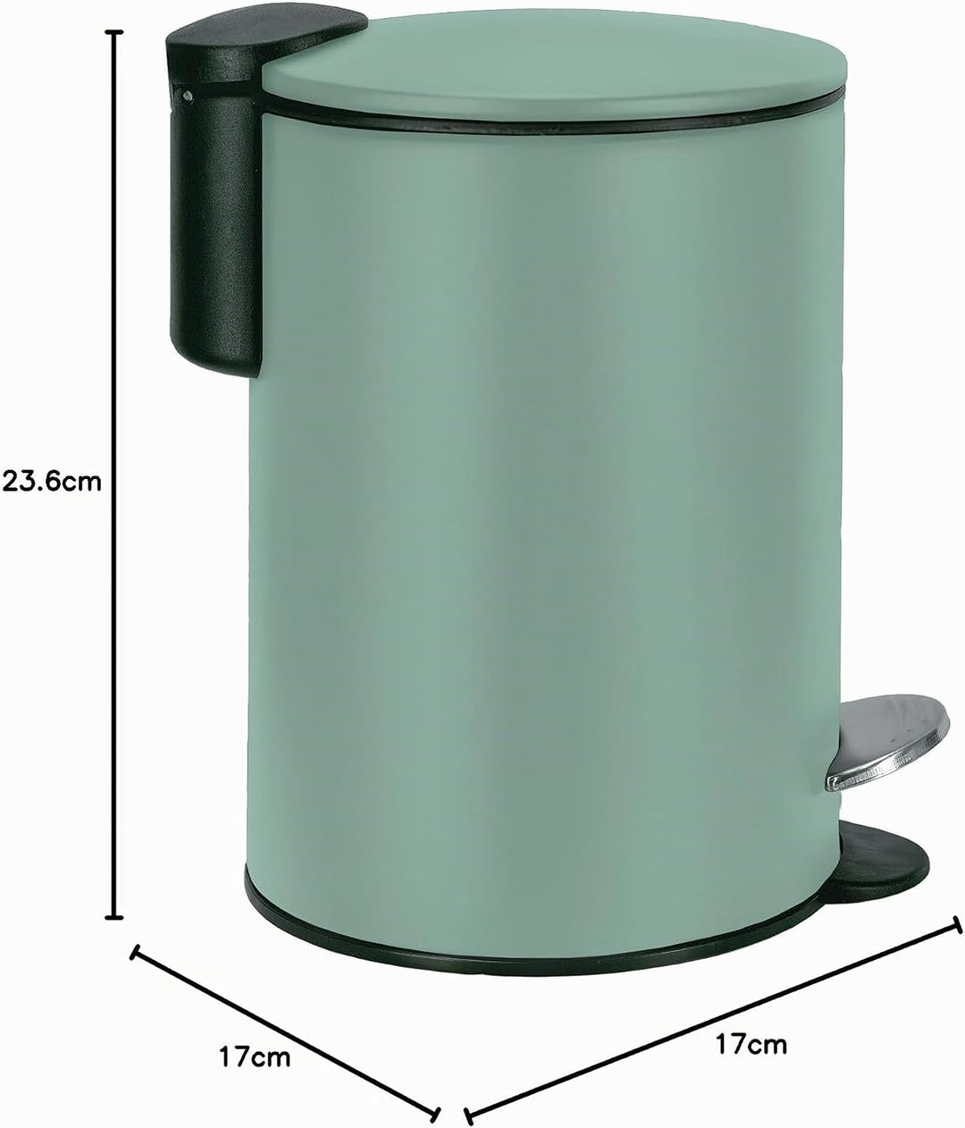 Kosmetikeimer Silence, Farbe: Maledivia, Material: Metall, Grösse: Eimer 3 Liter Länge 17 cm, Breite