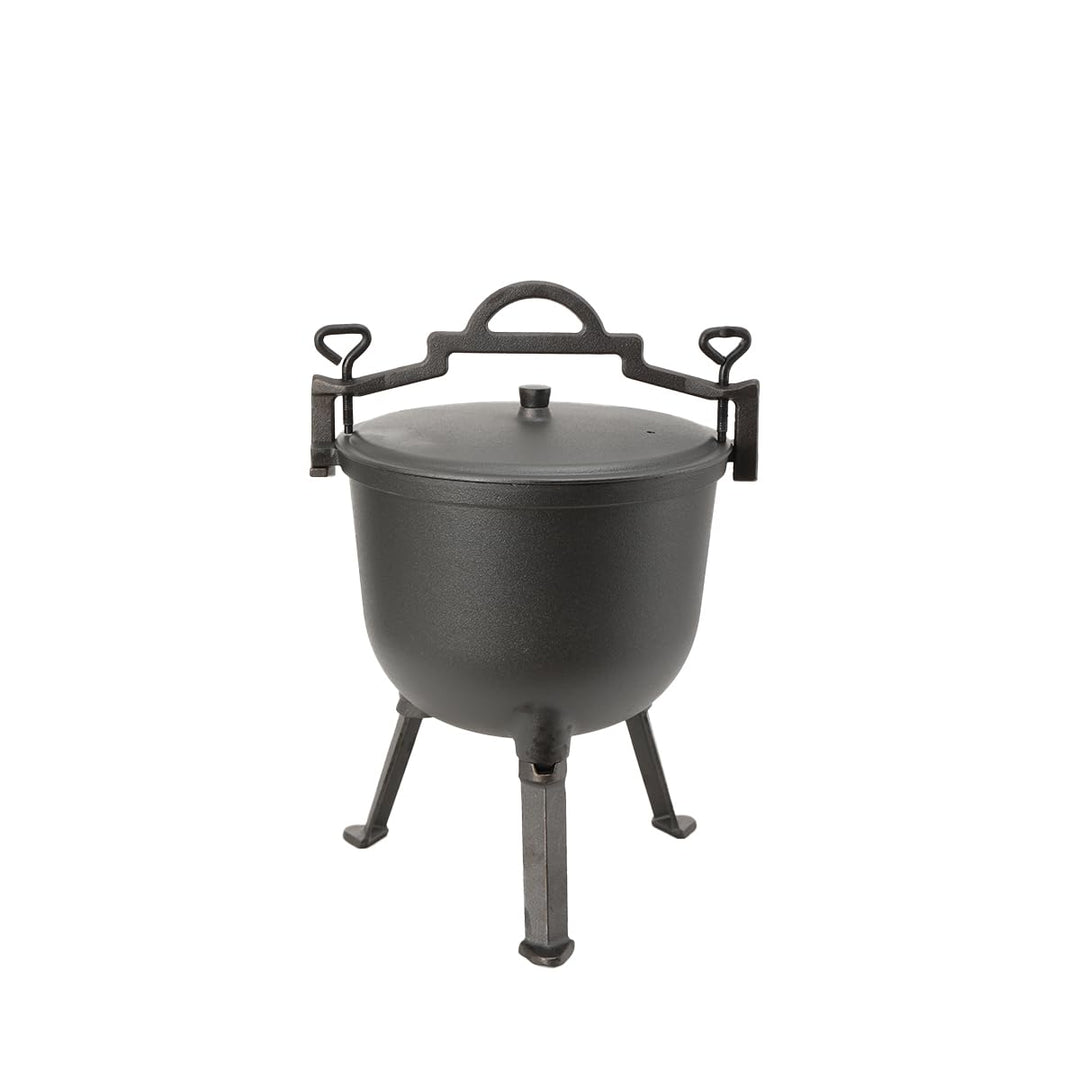 8L Gulaschkessel Feuertopf Feuerkessel Gusseisen-Kessel Jagdkessel Dutch Oven Topf Mit Füssen Und De