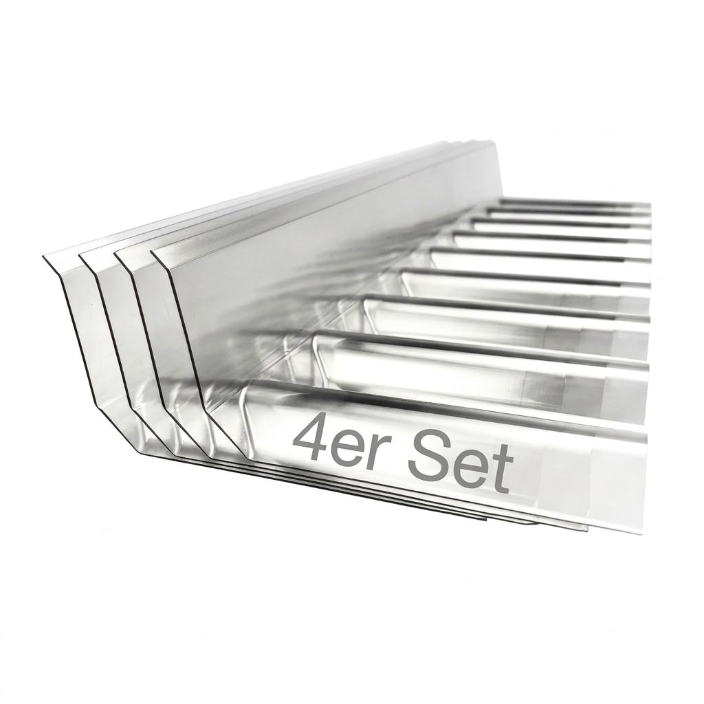 4 Stück - Wandanschlussprofil PVC Sinus Wellplatte 76/18 in glasklar - PROFI QUALITÄT Länge: 670 mm