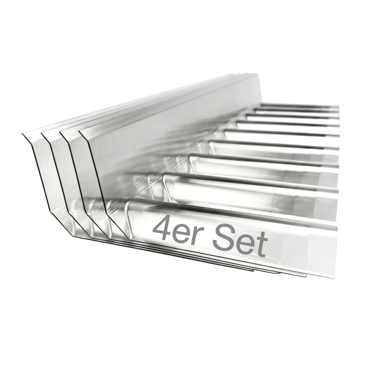 4 Stück - Wandanschlussprofil PVC Sinus Wellplatte 76/18 in glasklar - PROFI QUALITÄT Länge: 670 mm