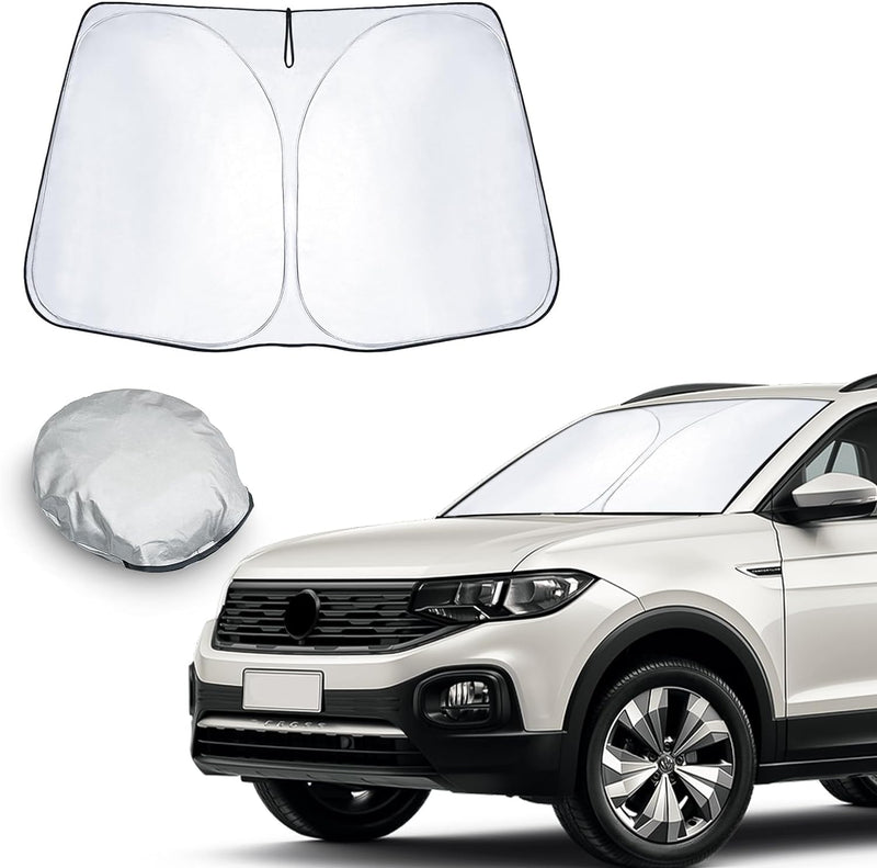 CDEFG Kompatibel mit VW T-Cross t Cross 2018-2023 Sonnenschutz Abdeckungen Frontscheibe Sonnenschirm