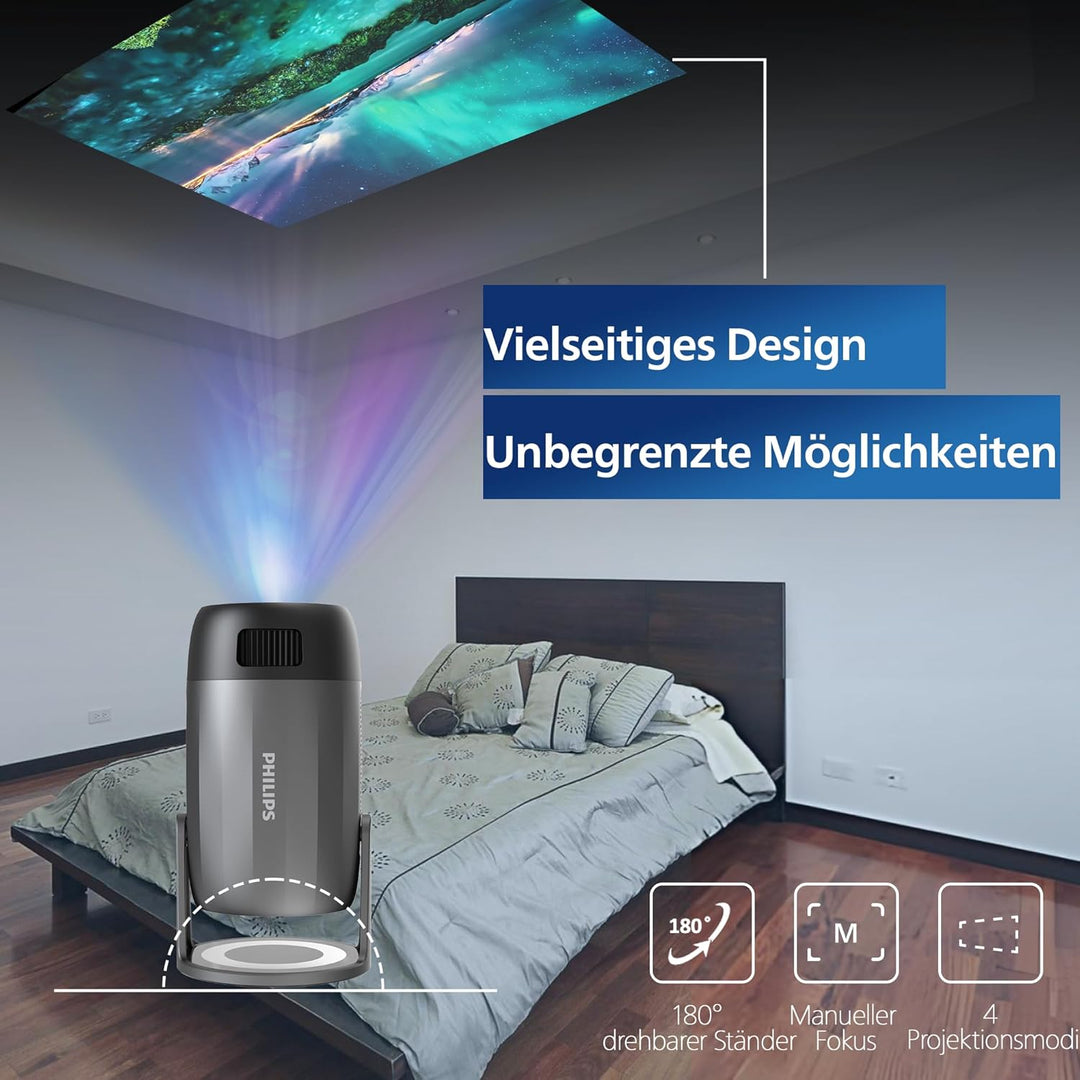 Philips | NeoPix150 | Full HD (1920 x 1080) | 250 lumens ANSI | 1000:1 | Gris foncé | Projecteur por