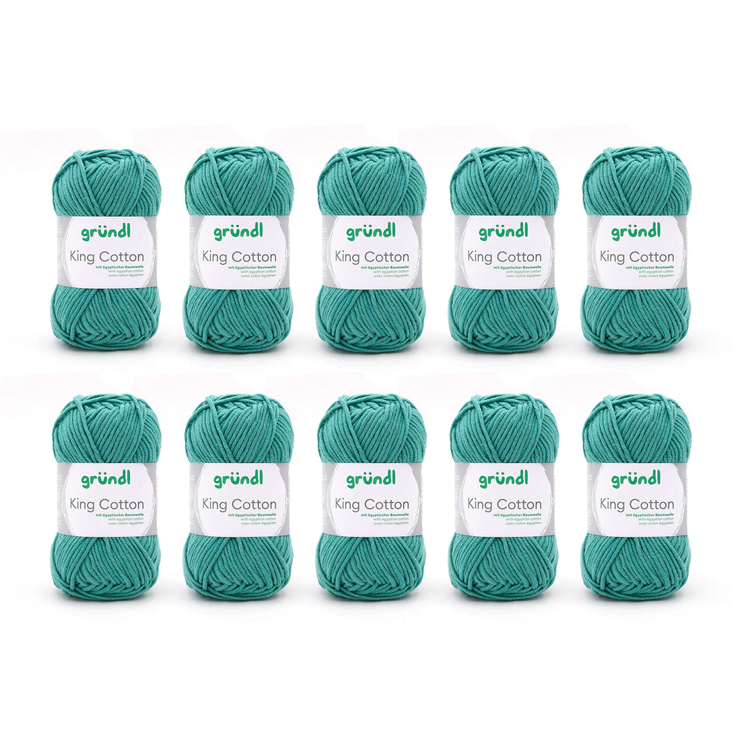 Gründl King Cotton (weiches und voluminöses Strick- und Häkelgarn aus 55 % Polyacryl &amp; 45 % Baumwoll