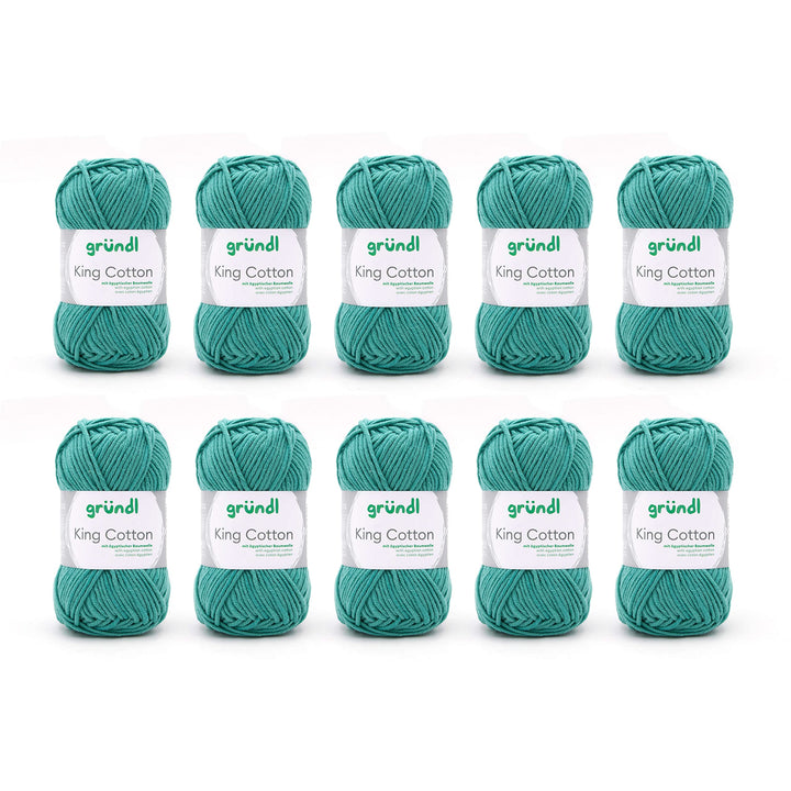 Gründl King Cotton (weiches und voluminöses Strick- und Häkelgarn aus 55 % Polyacryl &amp; 45 % Baumwoll