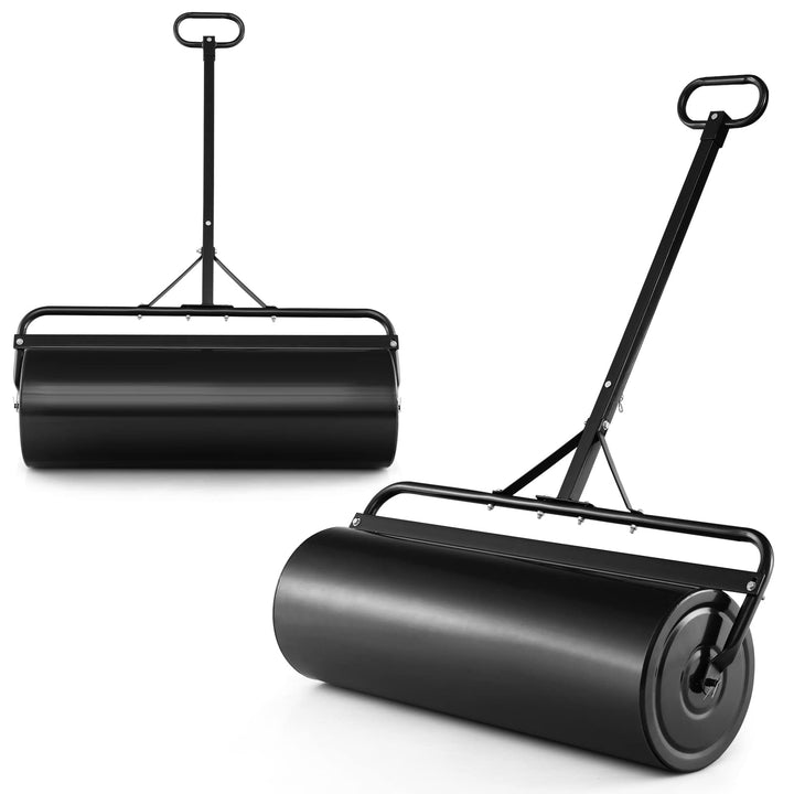 COSTWAY Rasenwalze befüllbar Wasser oder Sand, 63 L, Ø 30 cm x 99 cm, Bodenwalze mit Griff, Gartenwa