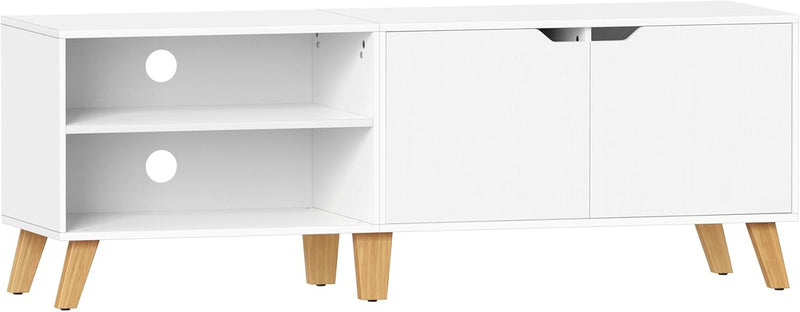 VASAGLE TV-Schrank, Fernsehtisch mit 2 Türen, 140 cm lang, TV-Regal für Fernseher bis zu 60 Zoll, ve