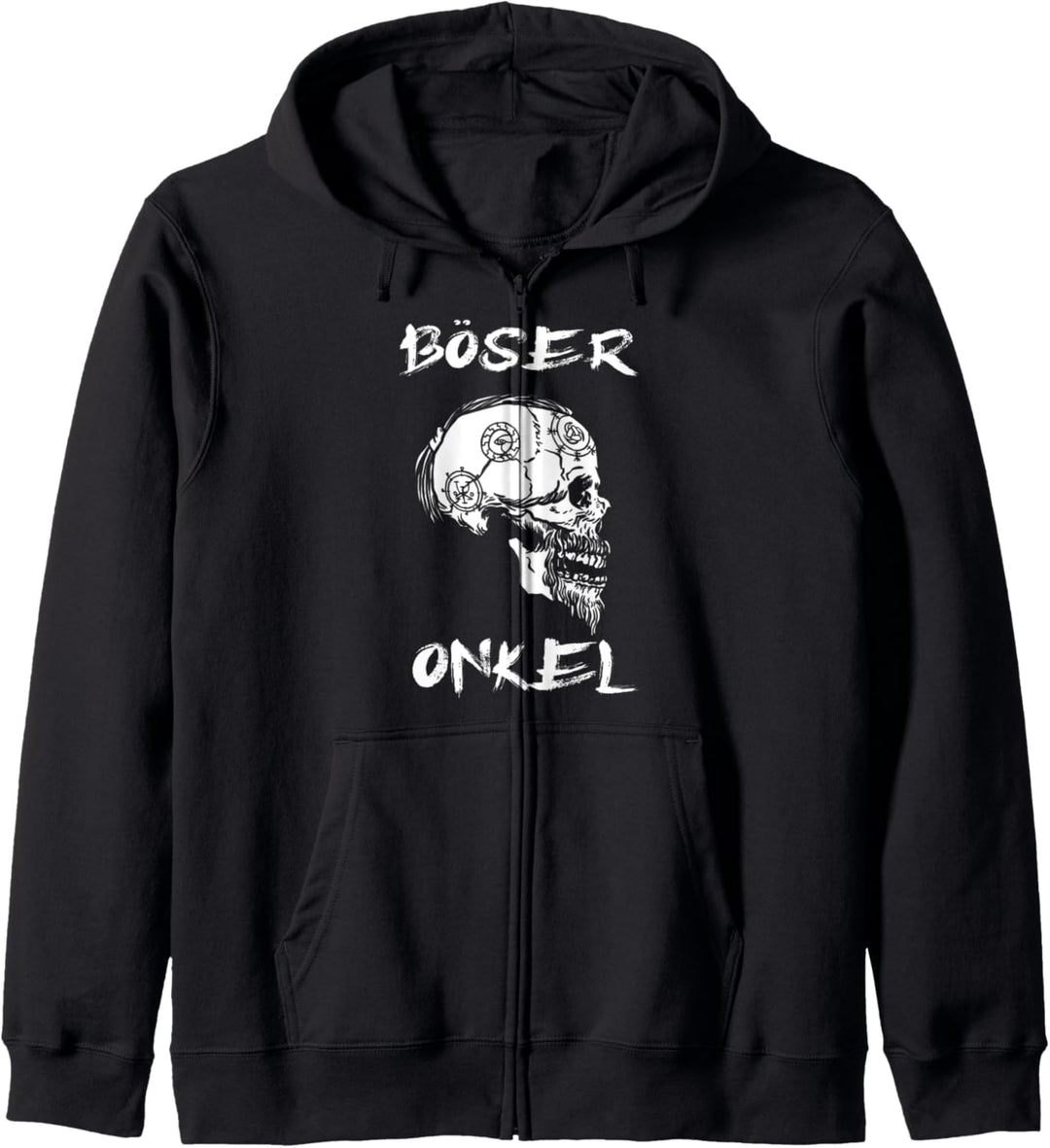 Böser Onkel Wikinger Nodric Skull Papa Opa Kapuzenjacke