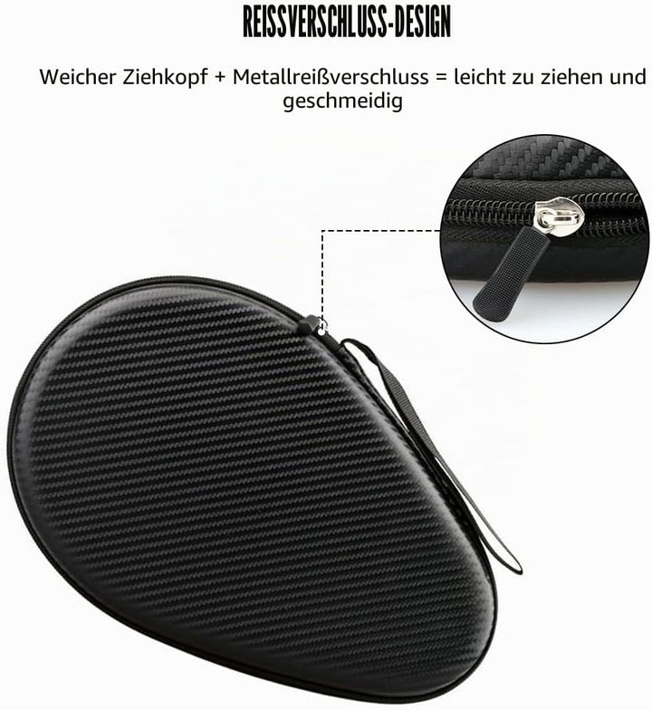 MiOYOOW Tischtennisschläger Hülle Abdeckung, Hartschalen Tischtennisschläger Aufbewahrungstasche, Pi