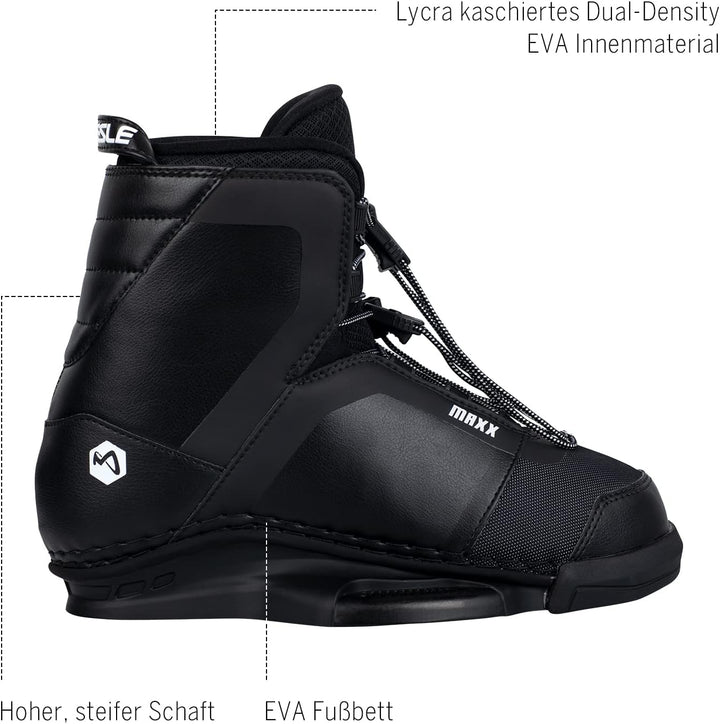 Mesle Wakeboard-Bindung Maxx, Closed Toe Boot, 36-45 Schuhgrösse, schwarz XXL, XXL