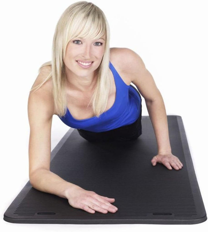 Fitnessmatte, 140 x 60 x 1 cm Schwarz, Schwarz