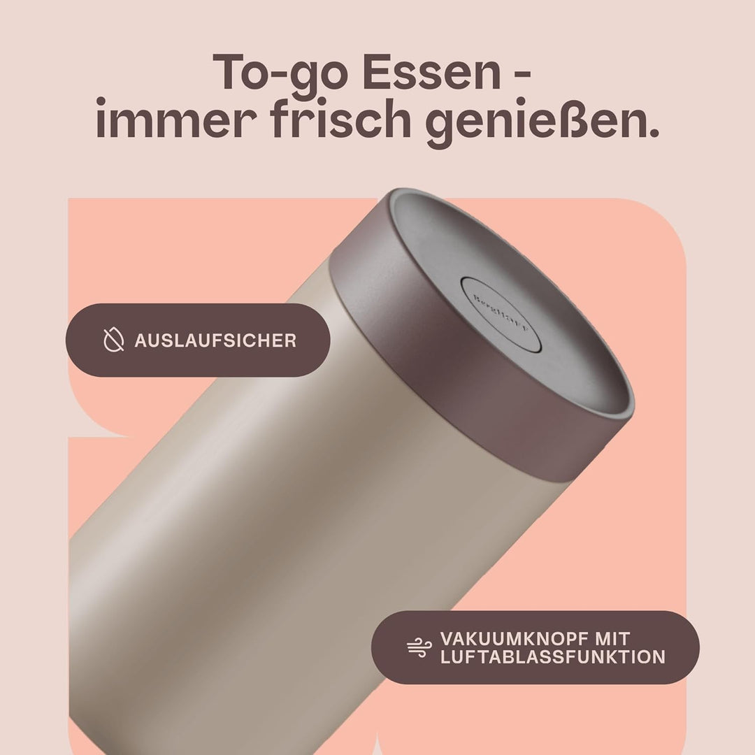 Berghoff Home Thermobehälter für Essen – 0,75L – Edelstahl Warmhaltebehälter – Thermobecher für Getr