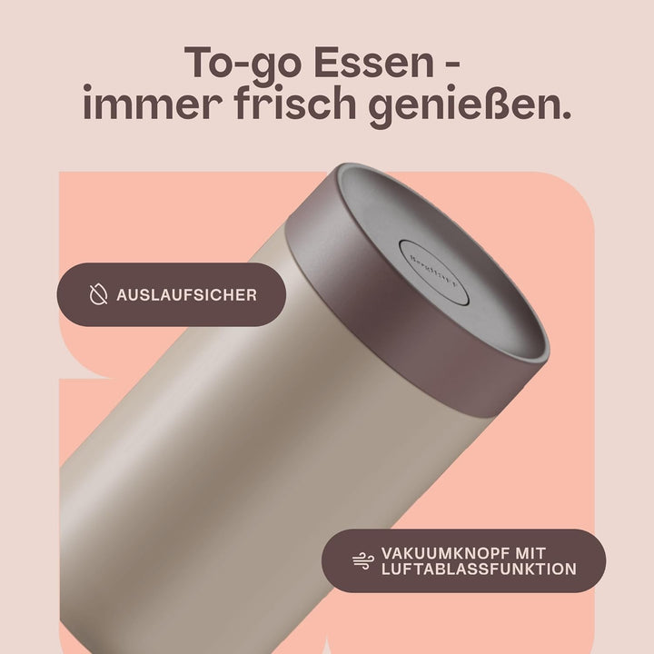 Berghoff Home Thermobehälter für Essen – 0,75L – Edelstahl Warmhaltebehälter – Thermobecher für Getr