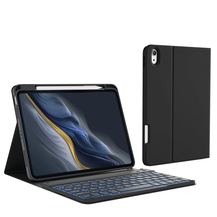 Hülle mit Tastatur für iPad A16 11. / 10. Generation (11 Zoll 2025/10,9 Zoll 2022) mit Stifthalter,