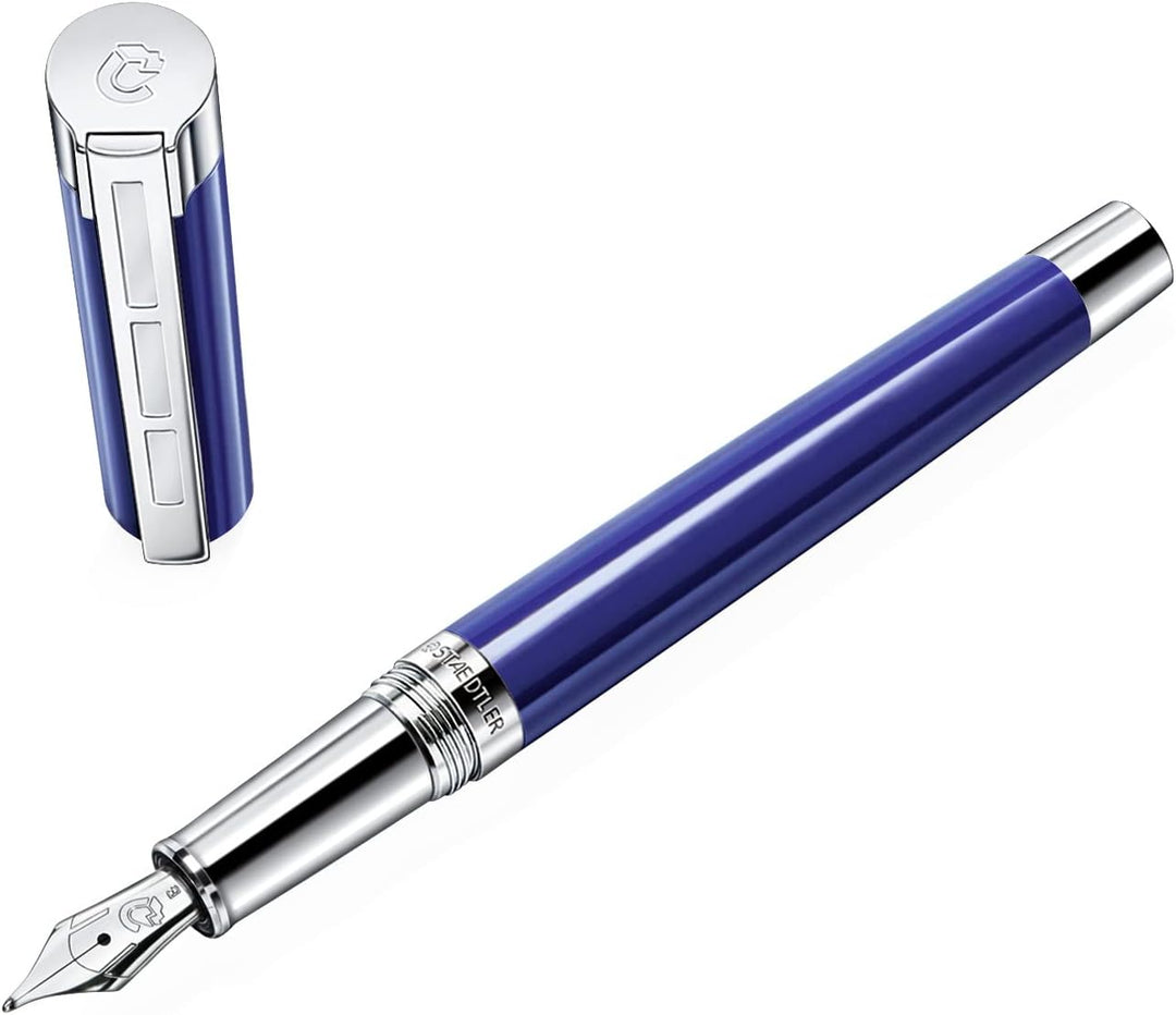 STAEDTLER Initium Resina Füllhalter, blaues Edelharz, B, Made in Germany, mit edler Geschenkverpacku
