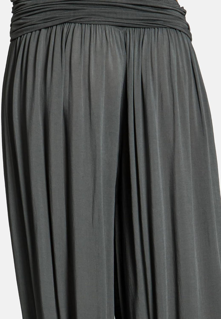 Caspar KHS035 leichte Damen Sommer Haremshose, Farbe:dunkelgrau, Mode Grösse:36