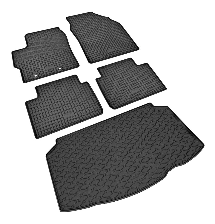 Stylisches Gummi- und Kofferraumwanne Set geeignet für Toyota Yaris Hybrid ab 2020 - Schützen und Au